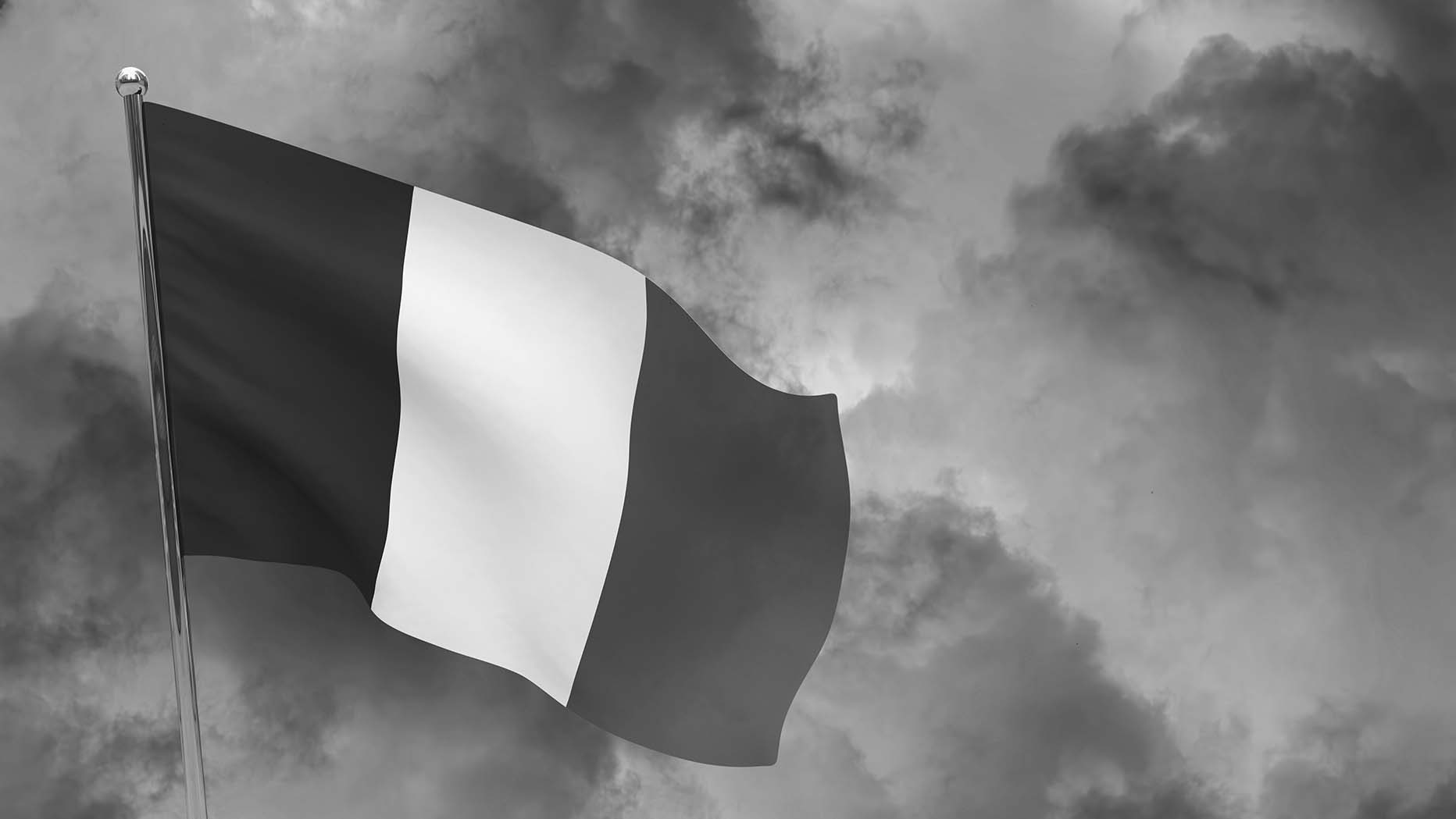 Bandiera italiana su sfondo cupo