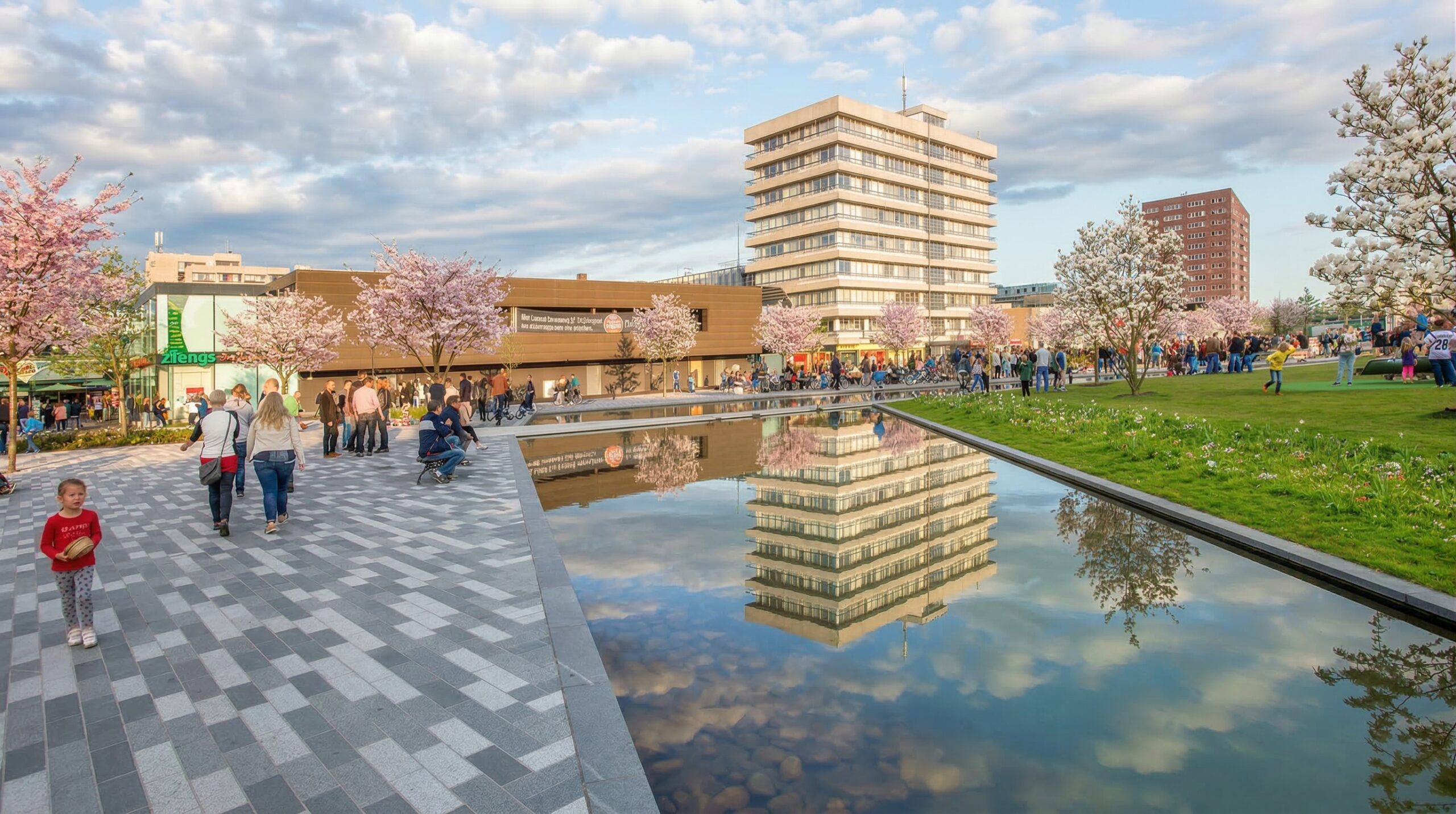 Emmen (Paesi Bassi) la piazza del municipio