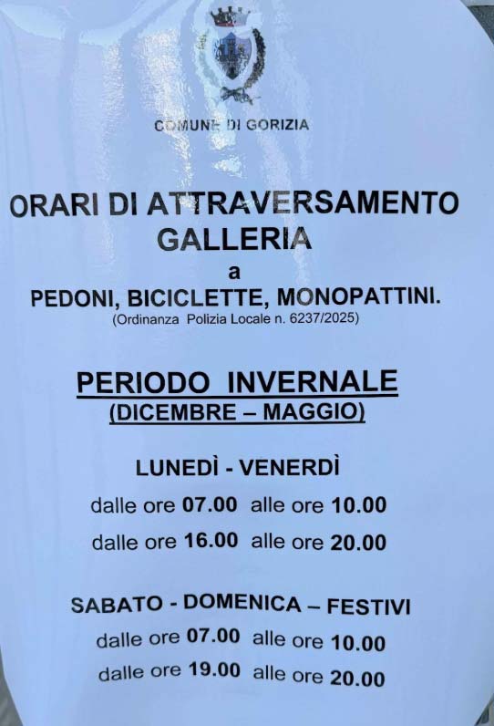 orari attraversamento galleria