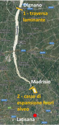 Tagliamento tratta da Dignano a Madrisio