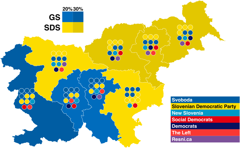 Slovenia 2026 distribuzione dei seggi per circoscrizione | Wikipedia