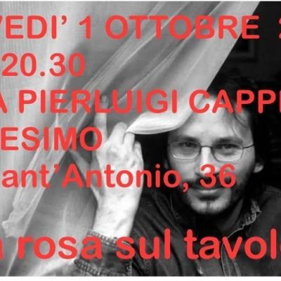 Una rosa sul tavolo - Sala Pierluigi Cappello Tricesimo